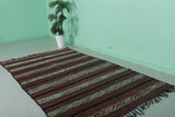 Hand woven Berber kilim 5.1 ft x 8.6 ft