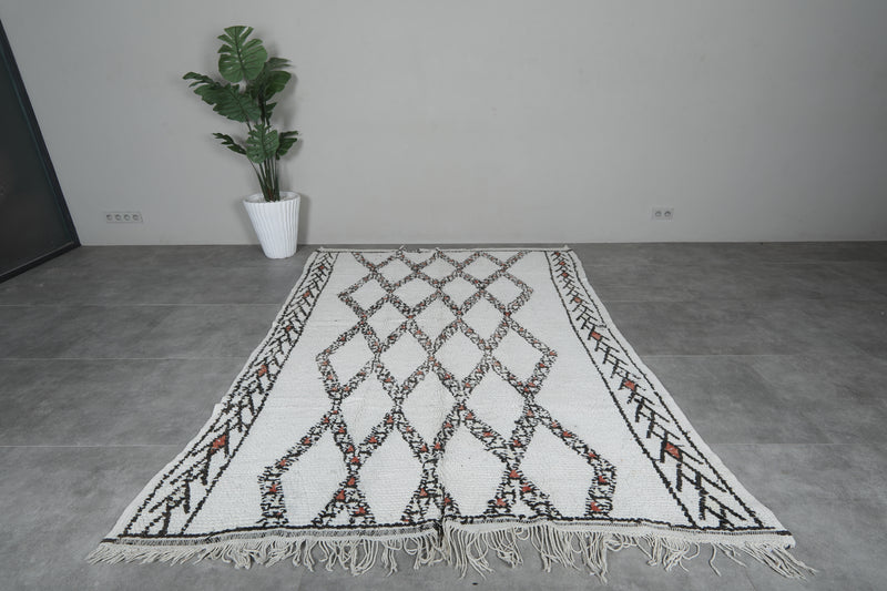 Moroccan Beni Ourain Rug 6 FT X 8.3 FT Berber Rug - 