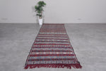 Vintage moroccan handwoven kilim runner rug 3.9 FT X 12 FT