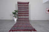 Vintage moroccan handwoven kilim runner rug 3.9 FT X 12 FT