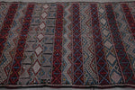 Vintage moroccan handwoven kilim runner rug 3.9 FT X 12 FT