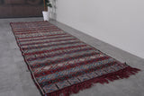 Vintage moroccan handwoven kilim runner rug 3.9 FT X 12 FT