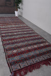 Vintage moroccan handwoven kilim runner rug 3.9 FT X 12 FT