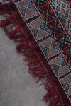 Vintage moroccan handwoven kilim runner rug 3.9 FT X 12 FT