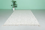 Elegant Moroccan Rug - 6.5 x 9.7 FT | Handwoven Wool Rug with Diamond Pattern