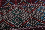 Vintage moroccan handwoven kilim runner rug 3.9 FT X 12 FT