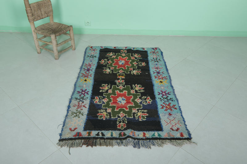 Moroccan Rug - Handwoven 3.1ft x 4.8ft | Floral Berber Design