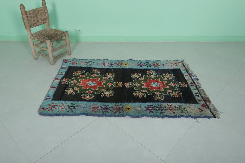 Moroccan Rug - Handwoven 3.1ft x 4.8ft | Floral Berber Design