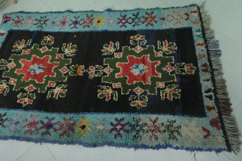 Moroccan Rug - Handwoven 3.1ft x 4.8ft | Floral Berber Design