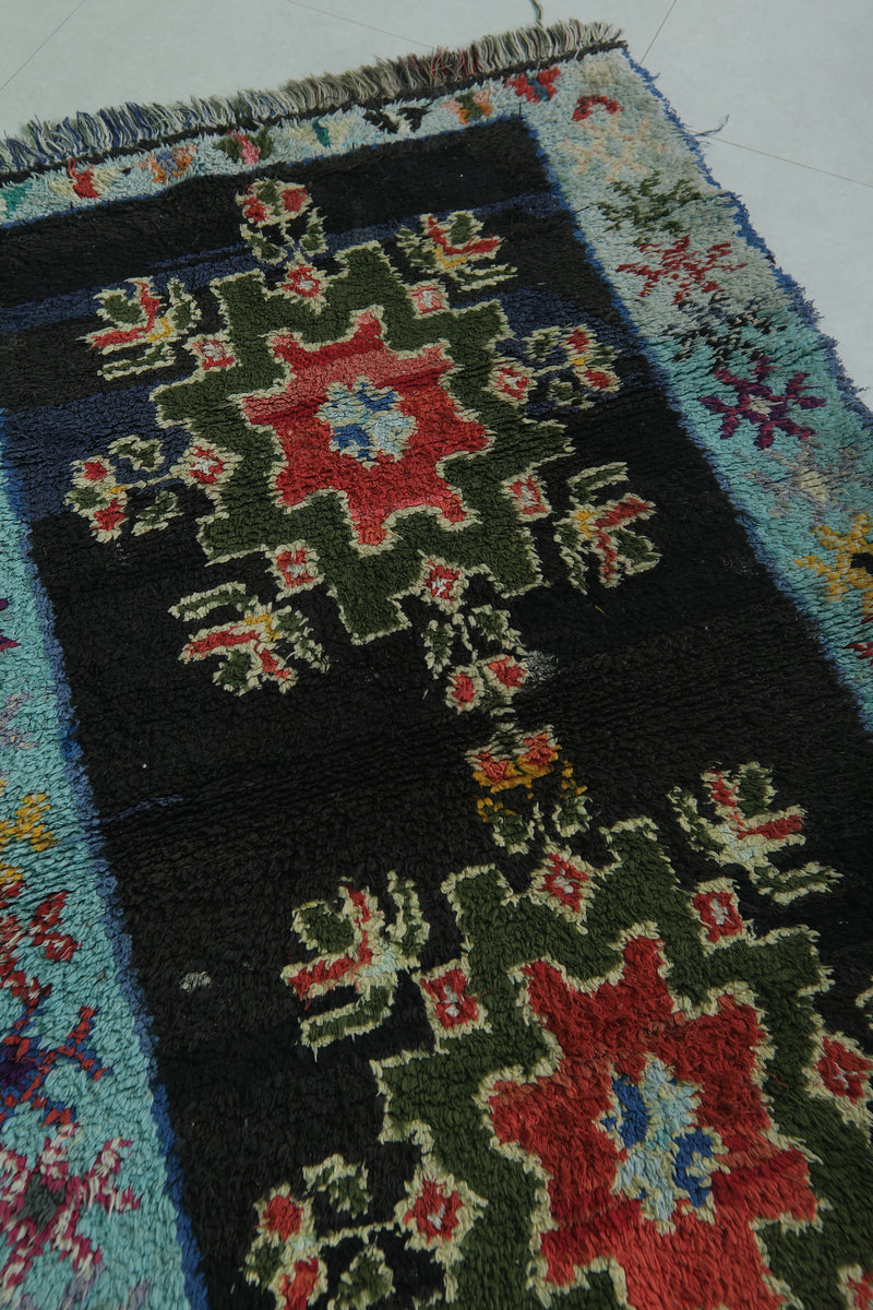 Moroccan Rug - Handwoven 3.1ft x 4.8ft | Floral Berber Design