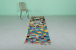 Colorful Hallway Kilim Rug 2.5 X 8.2 Feet