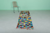 Colorful Hallway Kilim Rug 2.5 X 8.2 Feet