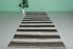 Moroccan Striped Rug 4.9 x 14.3 ft | Handmade Runner Carpet