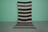 Moroccan Striped Rug 4.9 x 14.3 ft | Handmade Runner Carpet