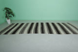 Moroccan Striped Rug 4.9 x 14.3 ft | Handmade Runner Carpet