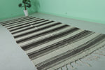 Moroccan Striped Rug 4.9 x 14.3 ft | Handmade Runner Carpet