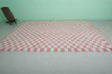 Beni ourain vintage rug 8.2 X 11.2 Feet - checkered rug