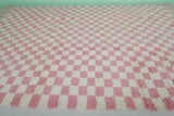 Beni ourain vintage rug 8.2 X 11.2 Feet - checkered rug