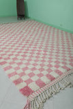 Beni ourain vintage rug 8.2 X 11.2 Feet - checkered rug