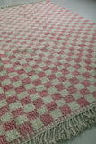 Beni ourain vintage rug 8.2 X 11.2 Feet - checkered rug