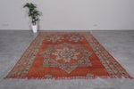 Old Moroccan rug 7.4 X 9.5 Feet