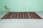 Bohemian kilim Vintage Berber rug 5.5 FT X 11.3 FT