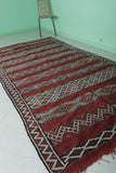 Bohemian kilim Vintage Berber rug 5.5 FT X 11.3 FT