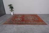 Old Moroccan rug 7.4 X 9.5 Feet