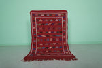 Red moroccan rug 3.2 X 4.8 Feet