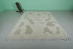 Beni Ourain Moroccan Rug - 8.1 x 10 ft | Handwoven Abstract Neutral