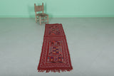 Entryway runner rug 1.8 X 6.5 Feet - red rug