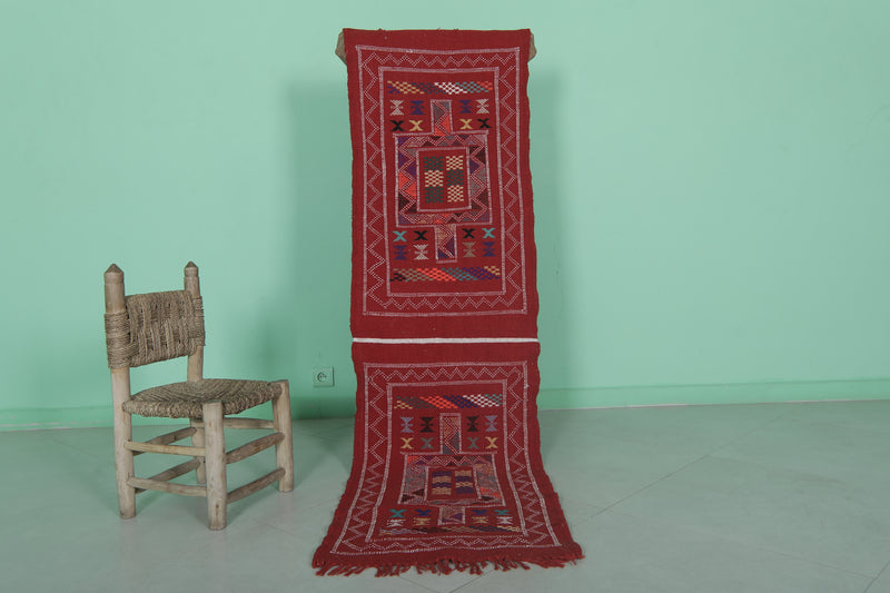 Entryway Runner Rug - 1.8 x 6.5 ft | Handwoven Red Moroccan Rug