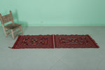 Entryway runner rug 1.8 X 6.5 Feet - red rug