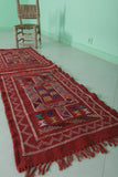 Entryway runner rug 1.8 X 6.5 Feet - red rug