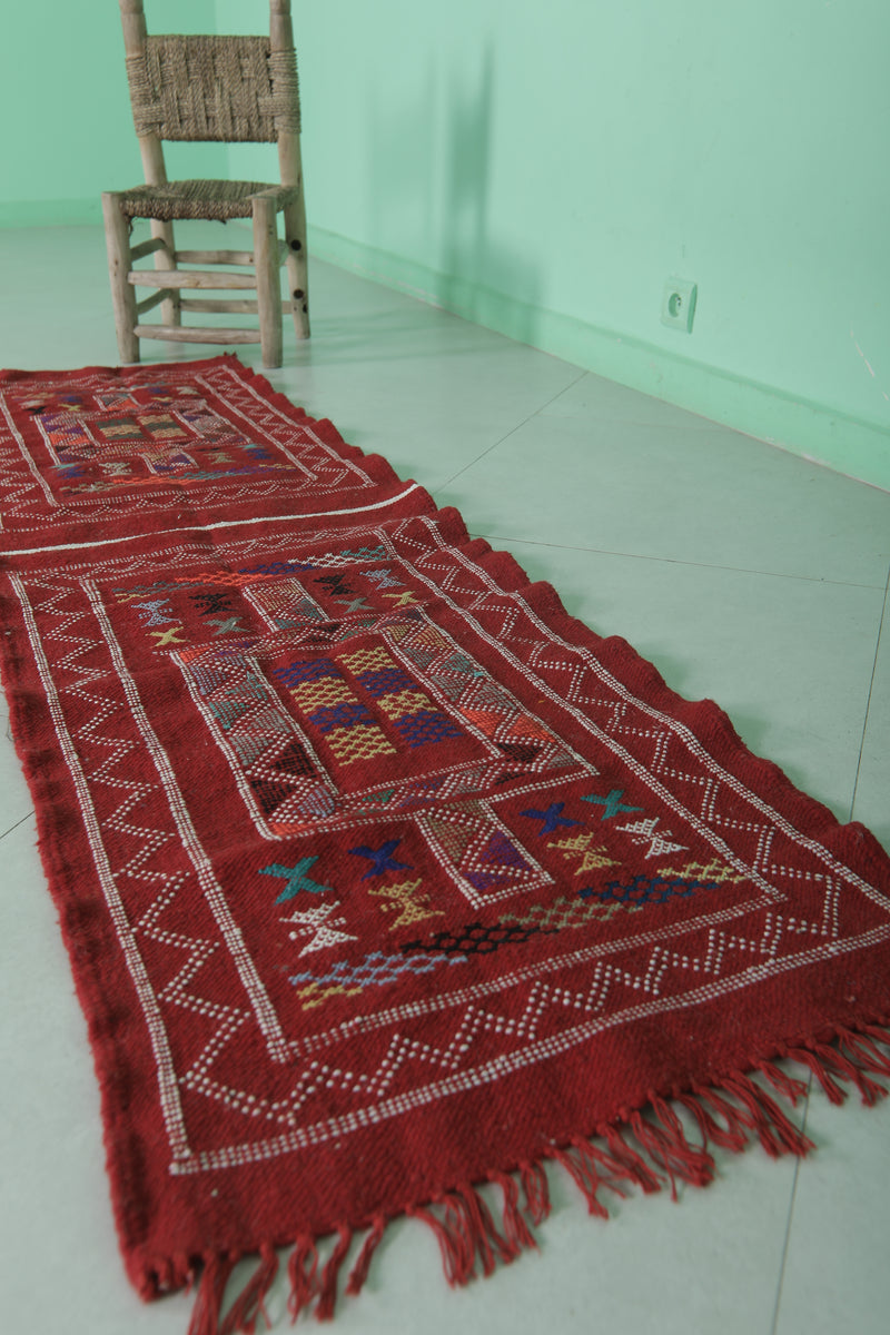 Entryway Runner Rug - 1.8 x 6.5 ft | Handwoven Red Moroccan Rug