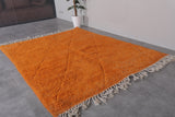 Orange Beni Ourain Rug - 6.2 x 8 Feet | Moroccan Handmade