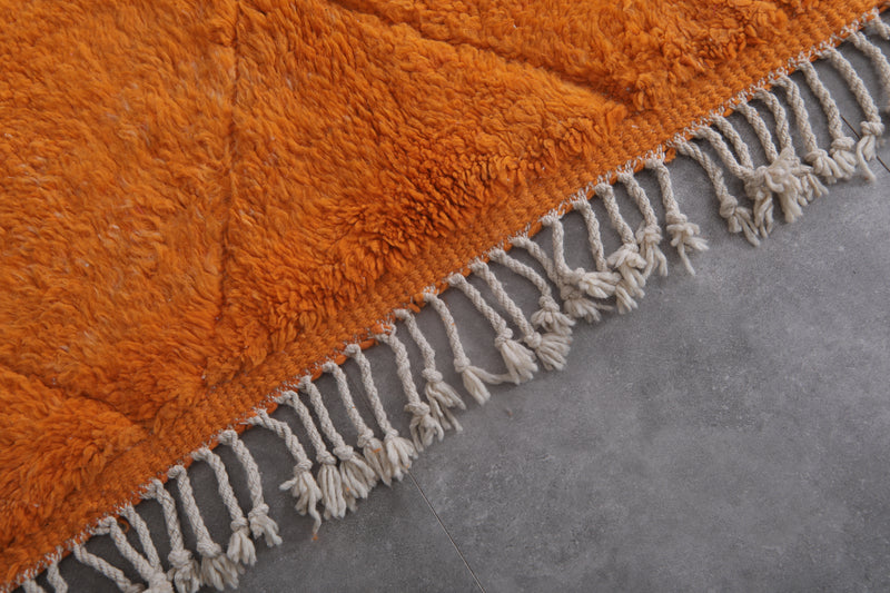 Orange Beni Ourain Rug - 6.2 x 8 Feet | Moroccan Handmade