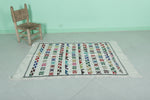 Colorful Moroccan rug 3.2 FT X 5.1 FT