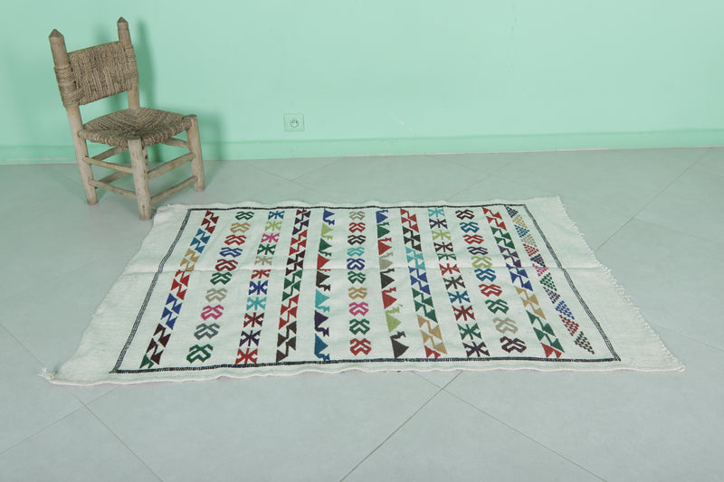 Colorful Moroccan Rug - 3.2 FT X 5.1 FT