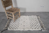 Tribal Moroccan Rug - 2 x 2.9 Feet | Handmade Berber Carpet