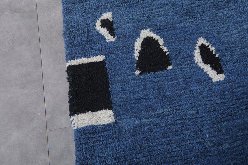 Blue Moroccan Rug – 8.5 x 10.4 ft | Handwoven Modern Artistry