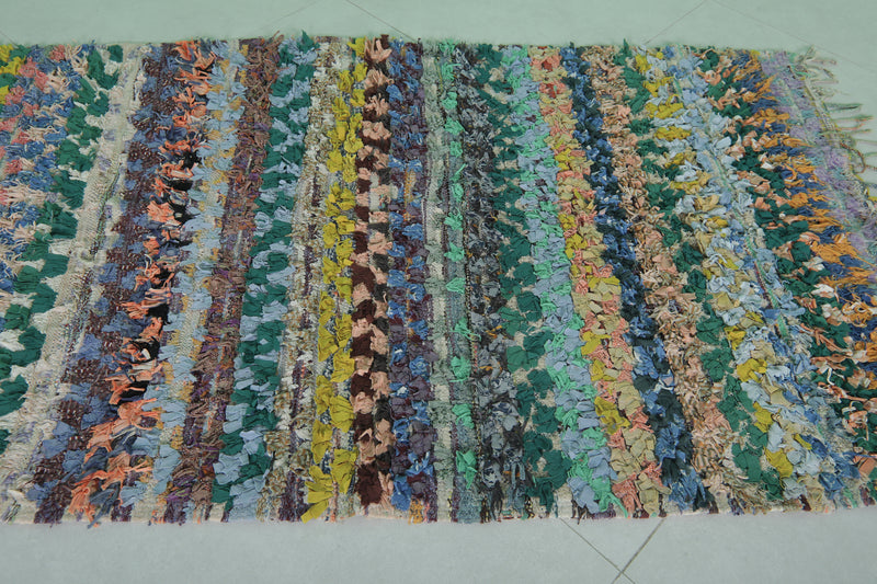 Colorful Moroccan Boucherouite Rug - Handwoven Charm | 3.3 x 6 Ft