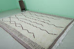 Moroccan Azilal Rug - Handwoven 8 x 11 Feet | Geometric Wool Design