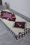 Vintage moroccan berber rug 3.6 X 9.2 Feet