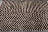 Handmade moroccan checkered rug 4.3 X 6.6 Feet