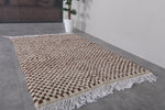 Handmade moroccan checkered rug 4.3 X 6.6 Feet