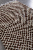 Handmade moroccan checkered rug 4.3 X 6.6 Feet