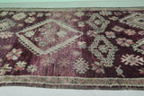 Moroccan Purple Rug with Floral Motifs - 5.7 x 11.2 Feet