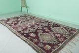 Moroccan Purple Rug with Floral Motifs - 5.7 x 11.2 Feet