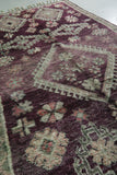 Moroccan Purple Rug with Floral Motifs - 5.7 x 11.2 Feet